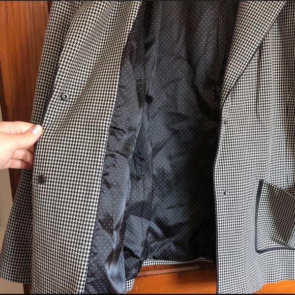 liz claiborne houndstooth blazer/jacket - Picture 3 of 6